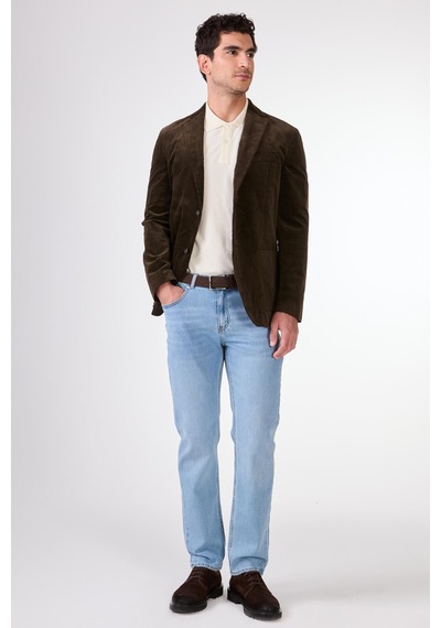 Dufy Kahve Erkek Ceket - Slim Fit Kahverengi