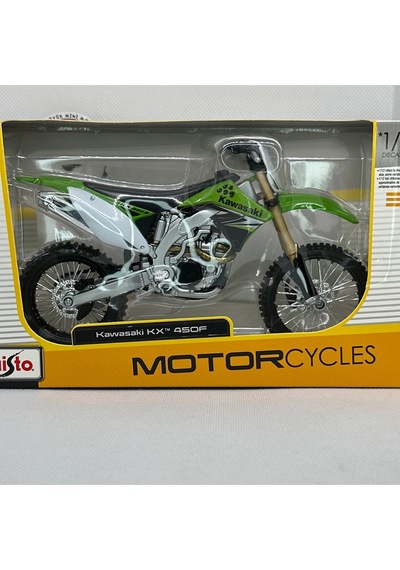 Kawasaki Kx 450f 1:12 Diecast Maket Motor Lisanslı Metal Model Motosiklet
