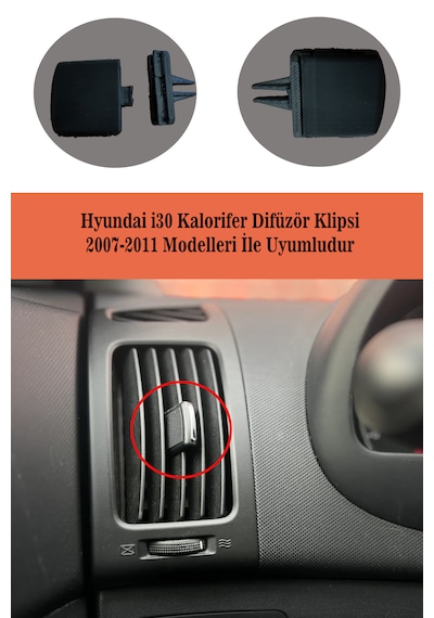 Hyundai İ30 2007-2011 Uyumlu Klima Yönlendirme Klipsi