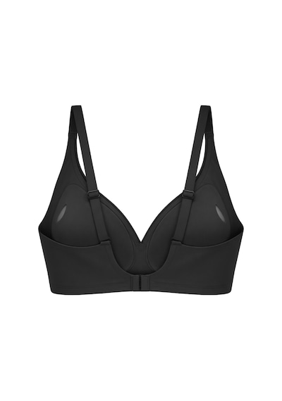 Cottonhill Seamless Bra - Slight Siyah Lazer Kesim Dikişsiz Dilim Detaylı Balensiz Kadın Sütyen Siyah