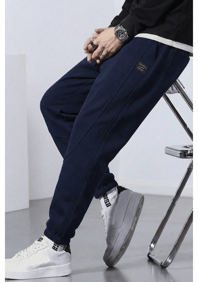 Genius Store Genıus Store Erkek Eşofman İçi Polarlı Bağcıklı Bel Jogger Spor Eşofman Altı Spor-esf001 Lacivert