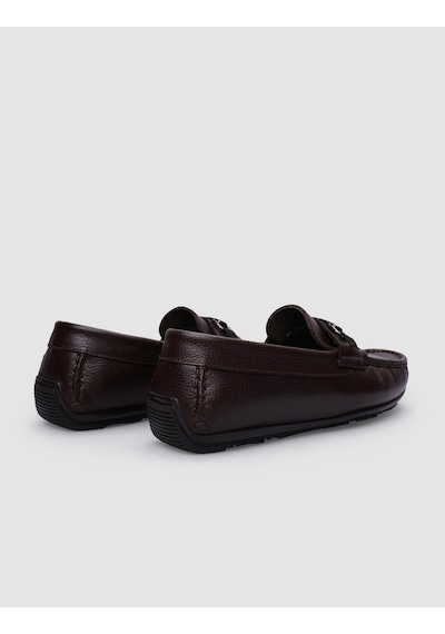 Cabani %100 Hakiki Deri Kahverengi Tokalı Erkek Loafer-kahverengi Kahverengi