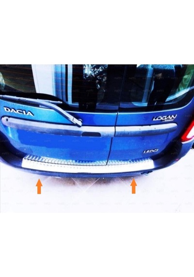 Ebal Otomotiv Dacia Logan Mcv Krom Arka Tampon Üstü Koruma 2005-2013 P. Çelik