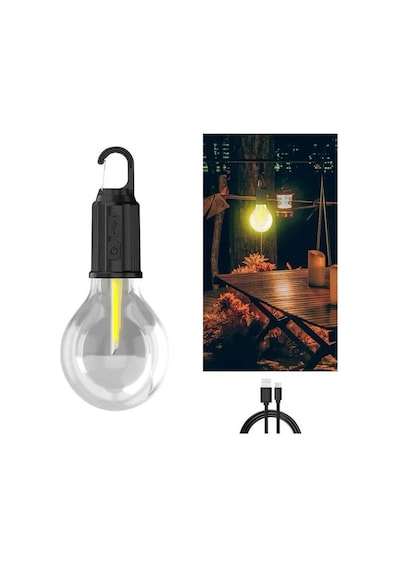 3 Farklı Mod Led'li Şarjlı Asma Kancalı Kamp Lambası Taşınabilir Ampul Diğer