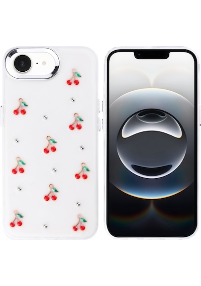 Zore Apple Uyumlu iPhone 16e Kılıf Airbag Tasarımlı Simli Şeffaf Kutup Kapak - Lale Şeffaf