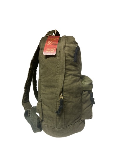 Old Cotton Cargo Kaliteli Vintage Salaş Disayn Günlük Sırt Gezi Okul Kamp Çantası 28cm X 45cm Haki