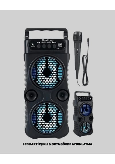 Bluetooth Hoparlör Led Işıklı 1200 Mah Şarjlı Uczzz1688hoparlör