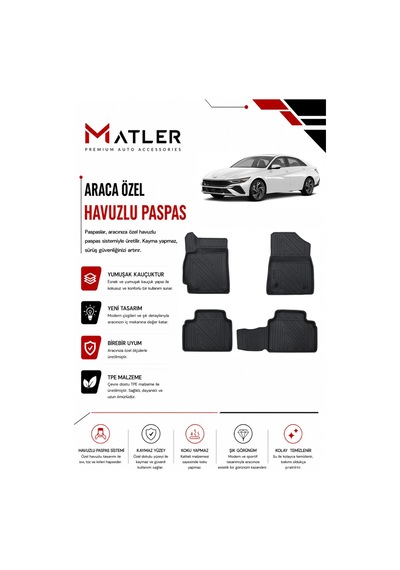 Hyundai Elantra 2021 Model 4d Ekstra Havuzlu Paspas
