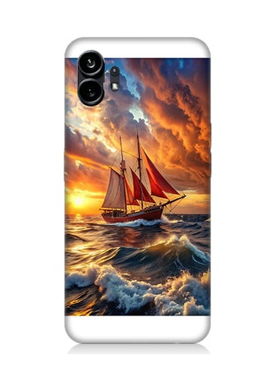 Nothing Phone 1 Renkli Yelken Desenli Silikon Kılıf