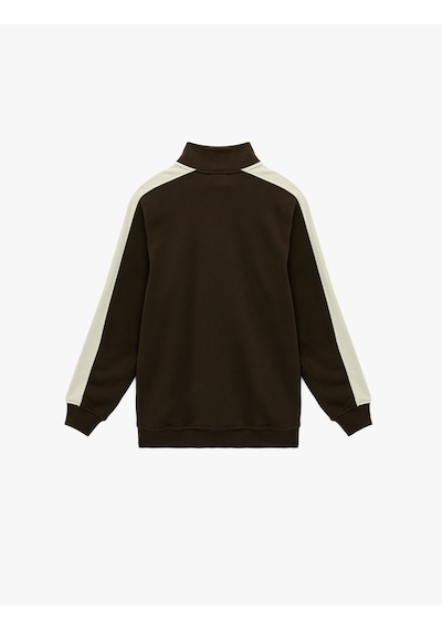 Koton Regular Fit Uzun Kollu Şardonlu Renk Kontrastlı Baskılı Yarım Fermuarlı Sweatshirt Kahverengi 6sam70040mk Kahverengi Koton Regular Fit Uzun Kollu Şardonlu Renk Kontrastlı Baskılı Yarım Fermuarlı Sweatshirt Kahverengi 6sam70040mk Kahverengi