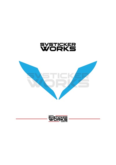 Honda Activa S Far Sticker Şeffaf Folyo Mavi