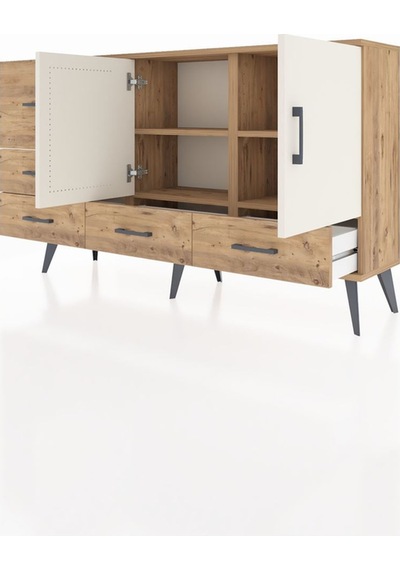 Arges Konsol 4 Raflı 5 Çekmeceli 2 Kapaklı 132x30x83 Çam-aytaşı/çam Aytaşı/çam Arges Konsol 4 Raflı 5 Çekmeceli 2 Kapaklı 132x30x83 Çam-aytaşı/çam Aytaşı/çam