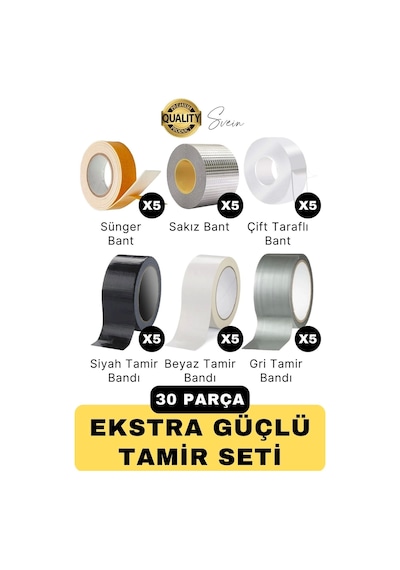 Premium Ekstra Güçlü Sızdırmaz Su Geçirmez Mutfak Lavabo Kenar Tamir Bandı Sakız Bant Çift Taraflı