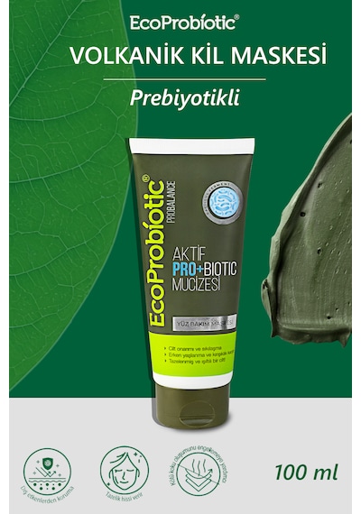 Prebiyotikli Volkanik Kil Maskesi 100 Ml + Gözenek Sıkılaştırıcı Etki Tüm Ciltler İçin