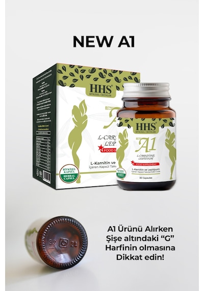New A1 L Carnitine Lepidium Bitkisel Kapsül 3 Adet Aromasız