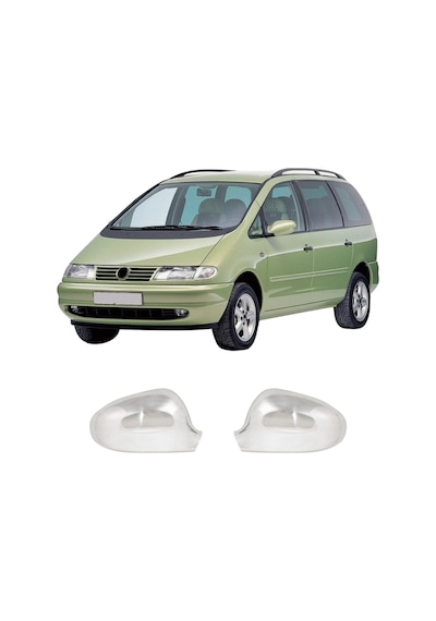Volkswagen Sharan Uyumlu 2004-2010 Krom Ayna Kapağı 2 Parça Paslanmaz Çelik