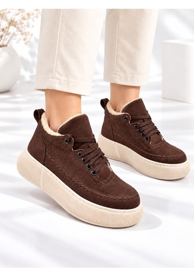 Dabab Shoes Nolen Kadın Acı Kahve Bağcıklı Lüks Süet İçi Kürklü 4 Cm Kalın Taban Sneaker Spor Ayakkabı Kahverengi Dabab Shoes Nolen Kadın Acı Kahve Bağcıklı Lüks Süet İçi Kürklü 4 Cm Kalın Taban Sneaker Spor Ayakkabı Kahverengi