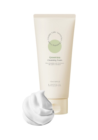 Missha Creamy Latte Greentea Yağlanma Karşıtı Temizleme Köpüğü 172 ML - Green Tea