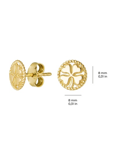 14 Ayar Yuvarlak Altın Küpe 1,00 Gr-6160