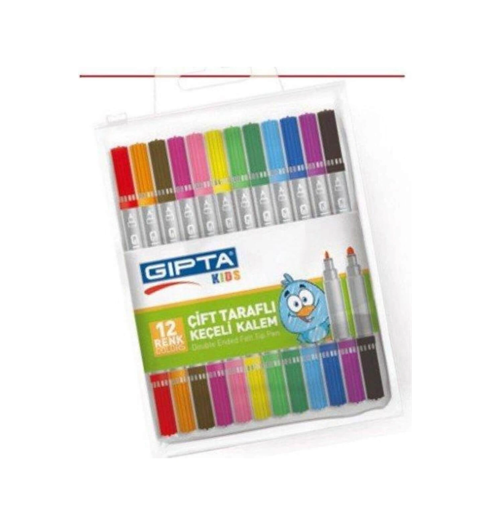 Çift Uçlu Keçe Uç Kalem 12 Renk 4-k405100-5001
