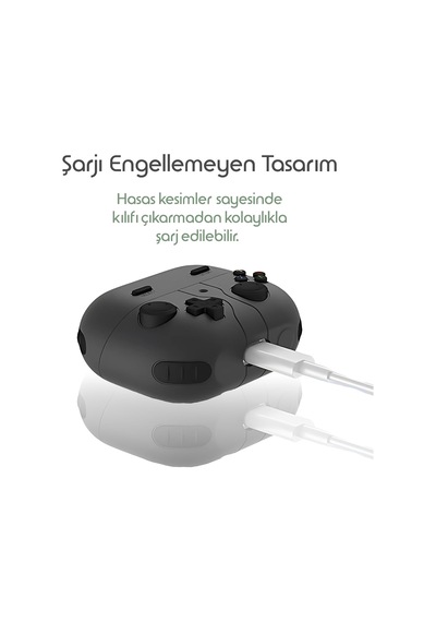 Retro-gamepad Samsung Galaxy Buds 3-pro-3 Fe İçin Kulaklık Kılıfı Darbe Emici Köşe Korumalı Buds 3 Pro Koruyucu Yumuşak Tpu Oyun Konsolu Görünümlü Buds 3 Pro Kılıfı Koyu Gri