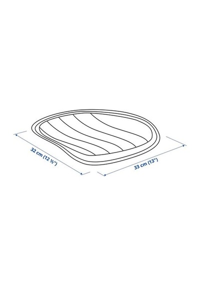 Ikea Pynten Çalışma Sandalyesi Oturma Minderi, Koyu Gri, 33x32 Cm