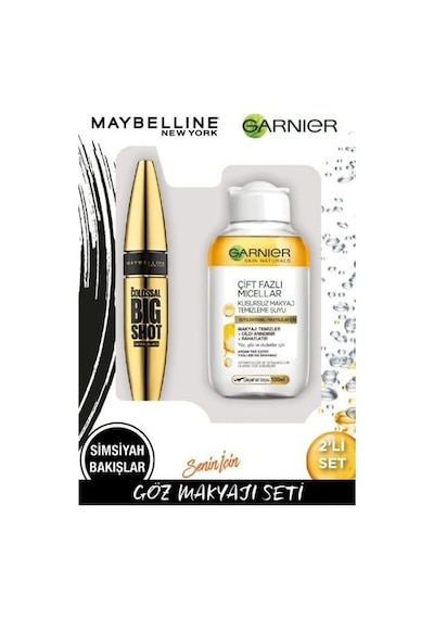Maybelline New York Bigshot Maskara Black + Garnier Makyaj Temizleme 100 ML