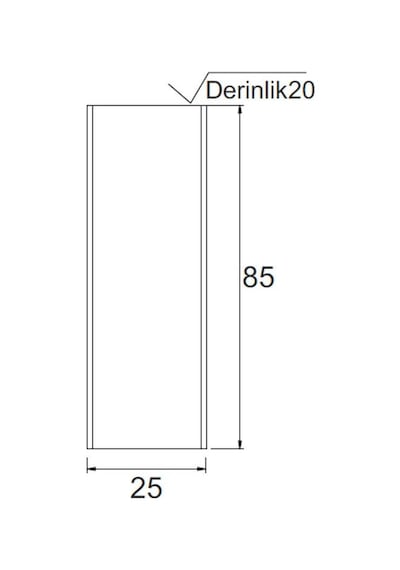 Denko Natalia 25 Cm Mdf Antrasit Gri Banyo Boy Dolabı Antrasit Denko Natalia 25 Cm Mdf Antrasit Gri Banyo Boy Dolabı Antrasit