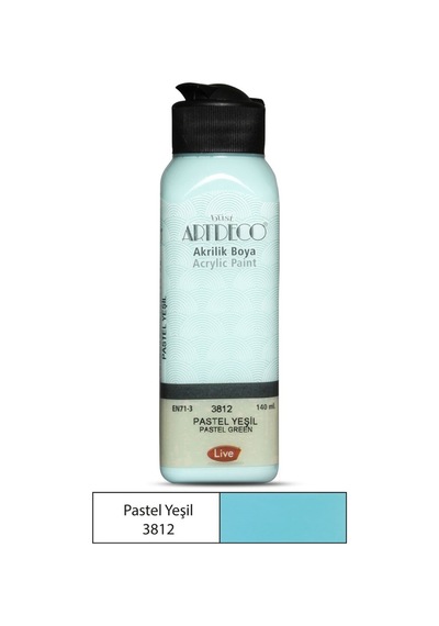 Artdeco Akrilik Boya Pastel 140 Ml Pastel Yeşil 3812 Çok Renkli