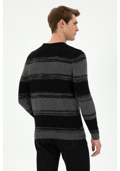U.S. Polo Assn. Erkek Slim Fit Bisiklet Yaka Antrasit Melanj Kazak 50293115-VR081 U.S. Polo Assn. Erkek Slim Fit Bisiklet Yaka Antrasit Melanj Kazak 50293115-VR081