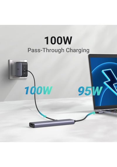 Usb C Hub, Pd 100w, 4k Hdmı, Macbook Pro/air, İpad Pro/air, Surface Pro/go, Galaxy Tab, Galaxy S23/s22 Vb. İle Uyumlu Usb A 3.0.
