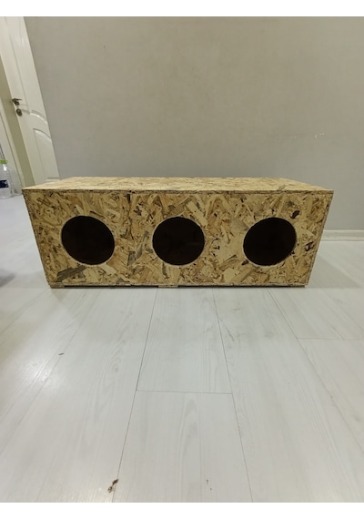 3 Lü Kedi Kulübesi Kedi Yuvası Evi 90 X 36 X 30 Cm