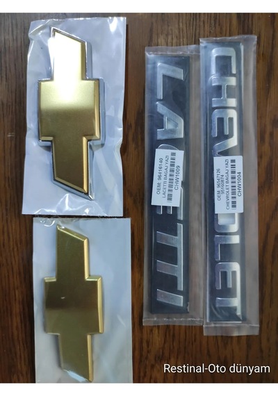 Chevrolet+lacetti Yazı+ön-arka Arma Ön Ve Arka Arma 2005 - 2008 Armalar 11.5cm 4 Lü Set 3d 3m