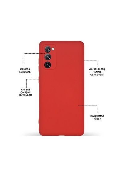 Samsung Galaxy Uyumlu S20 FE Kapak Kamera Korumalı Içi Kadife Lansman Silikon Kılıf