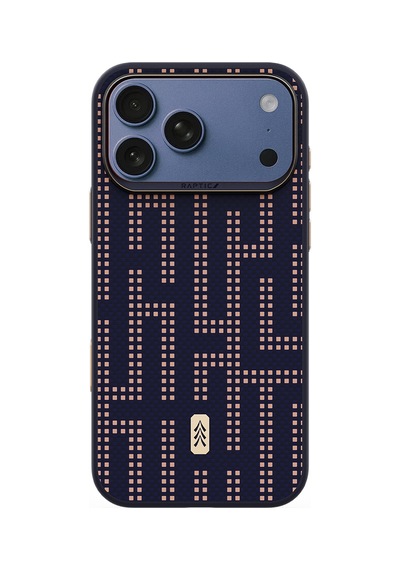 İphone 17 Pro Uyumlu Kılıf M-safe Şarj Özellikli Raptic Aramid Dual Grid Serisi Kapak Lacivert