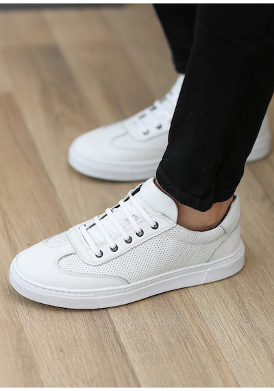 Hakiki Deri Sneaker Günlük Rahat Erkek Ayakkabı Lauker01 001