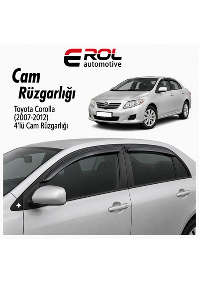 Toyota Corolla 2007-2012 4'lü Mugen Cam Rüzgarlığı