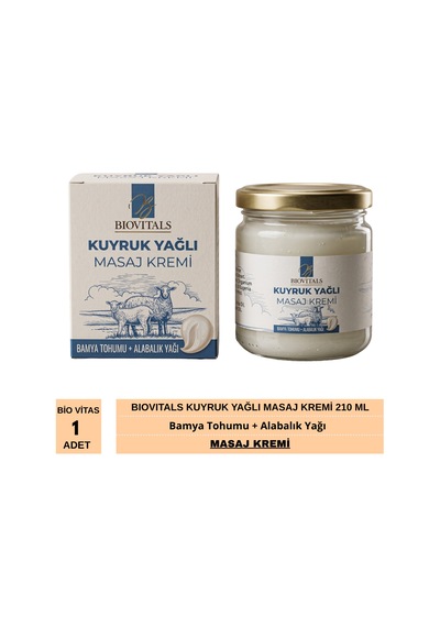 Bio Vitals Kuyruk Yağlı Bamya Tohumu Ve Alabalık Yağı Masaj Kremi 210 Ml