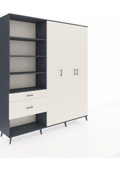 Hyperion Dolap 16 Raflı 2 Çekmeceli 3 Kapaklı 220x44x243 Antrasit-aytaşı/aytaşı Aytası/aytası Hyperion Dolap 16 Raflı 2 Çekmeceli 3 Kapaklı 220x44x243 Antrasit-aytaşı/aytaşı Aytası/aytası