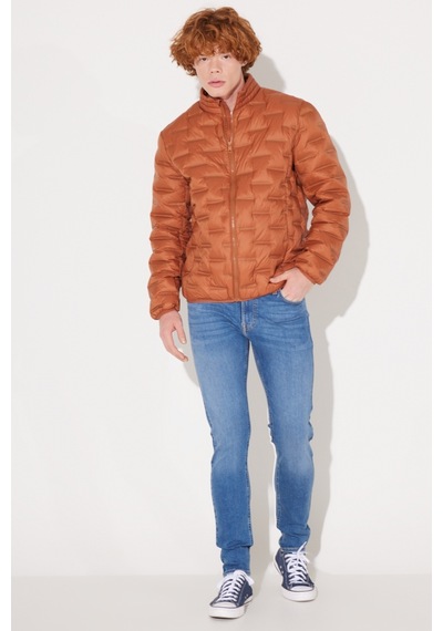 Lee Regular Fit Normal Kesim Dik Yaka Turuncu Şişme Ceket L232287700 Turuncu