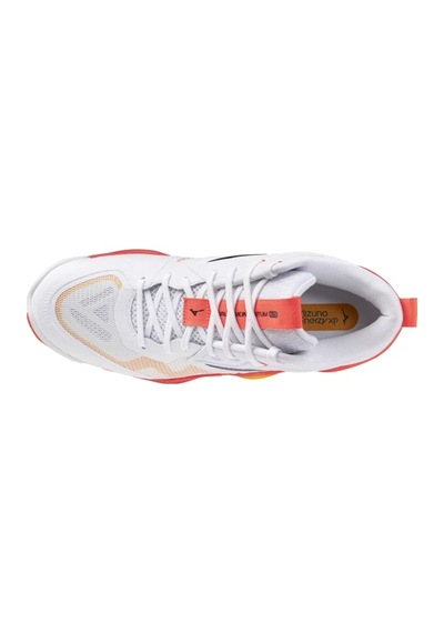 Mizuno Wave Momentum Elite Mıd Erkek Voleybol Ayakkabısı Beyaz / Turuncu Çok Renkli