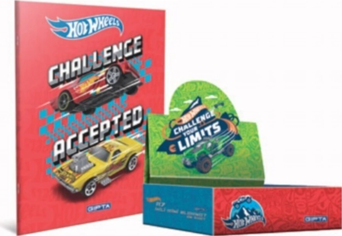 Hot Wheels A6 Mini Boy Tel Dikişli Karton Kapak Not Defteri 36 Lı Paket 5443