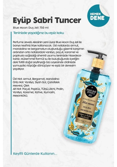 Eyüp Sabri Tuncer Blue Moon Serisi, Vücut Spreyi, Duş Jeli, Kolonya Ve Roll On, H-pro Hijyen Bergamot