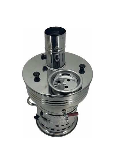 Paslanmaz 304 Çelik 7 L Demlikli Semaver