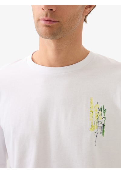 Erkek T-shirt 40829 - Beyaz Beyaz