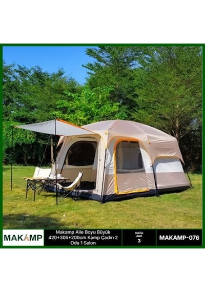 Aile Boyu Büyük 420 305 200cm Kamp Çadırı 2 Oda 1 Salon Diğer