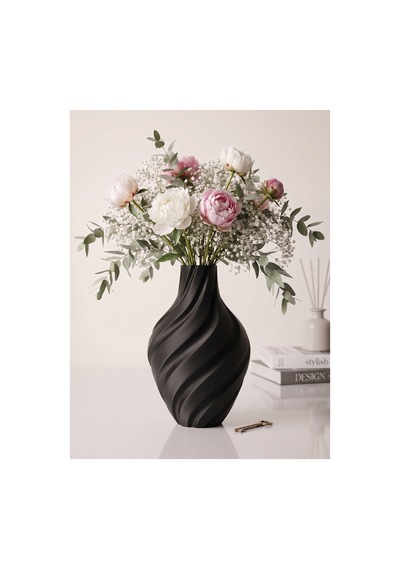Aura Vazo 20cm - Modern Estetik Tasarım Dekoratif Ev Ofis Salon Dekorasyonu İçin Şık Obje - Minimalist Tasarım Çiçeklik Masa Üstü Süs Eşyası Siyah Aura Vazo 20cm - Modern Estetik Tasarım Dekoratif Ev Ofis Salon Dekorasyonu İçin Şık Obje - Minimalist Tasarım Çiçeklik Masa Üstü Süs Eşyası Siyah