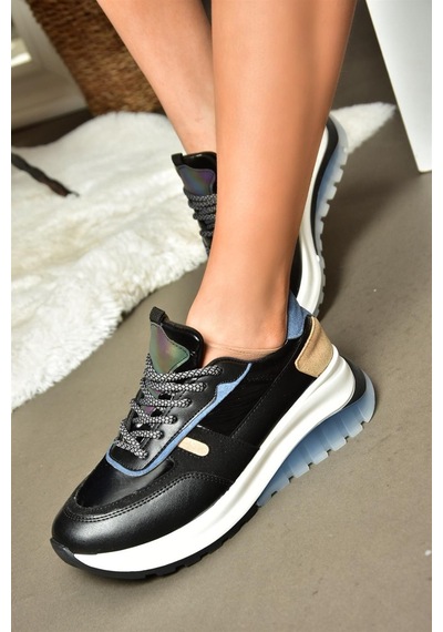 Fox Shoes R312911909 Siyah Kadın Spor Ayakkabı Sneakers Siyah
