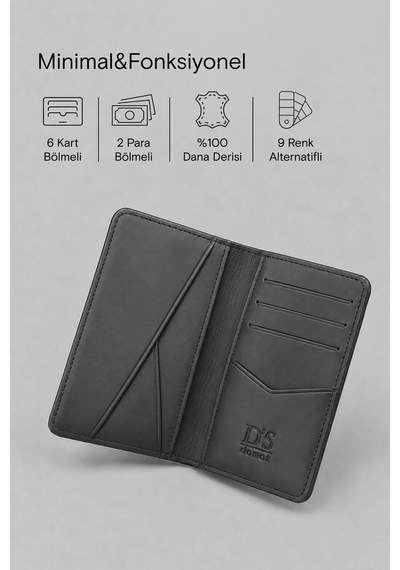 D'S Damat Ds Damat Gri %100 Hakiki Deri Kartlık Cüzdan 6hc59ortkc001 301