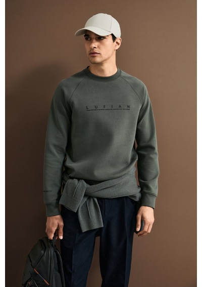 Lufian Cooper Erkek Sweatshirt Yeşil Yeşil 112030198100600